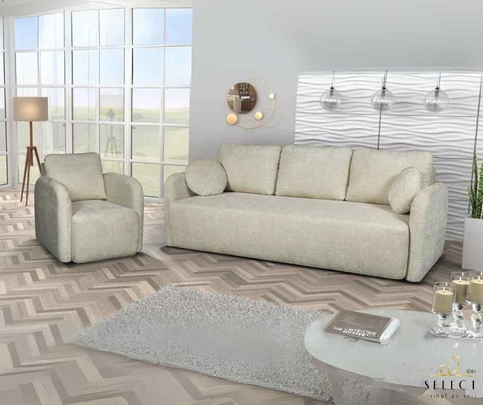 ספה מעוצבת BIANCO מערכות ישיבה נפתחים למיטה מבית רהיטי סלקט