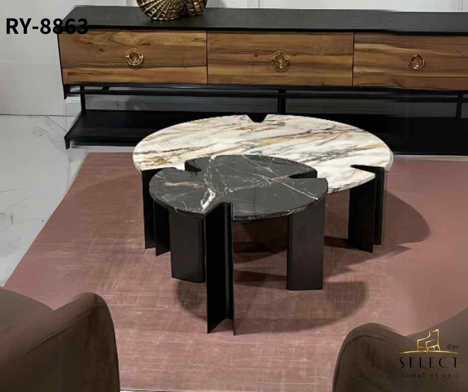 זוג שולחנות קרמי RY-886 ריהוט מעוצב במחירים אטרקטיביים מבית רהיטי SELECT