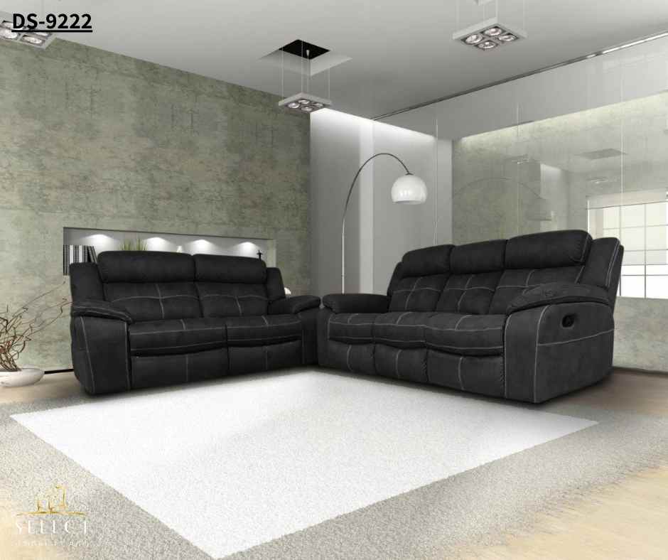 סלון 3+2 DS-9222 מעוצב עם ריקליינרים מערכת ישיבה יוקרתית רהיטי SELECT