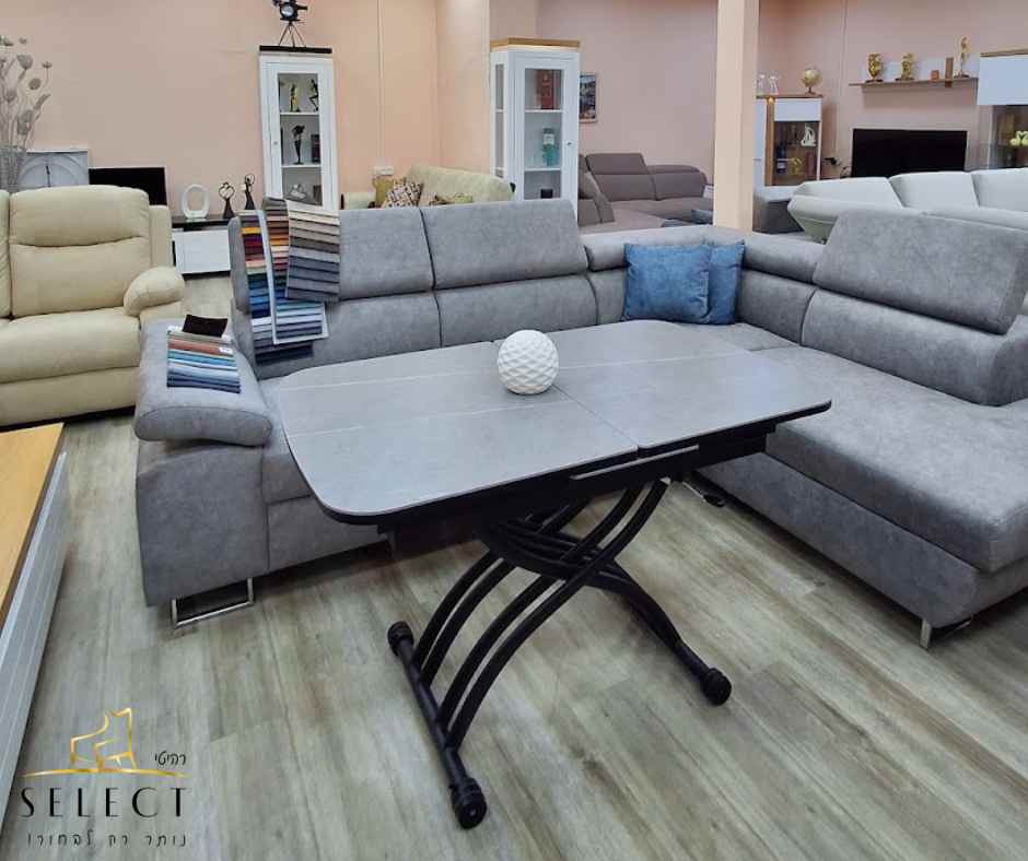 שולחן טרנספורמר N7 קרמי אפור