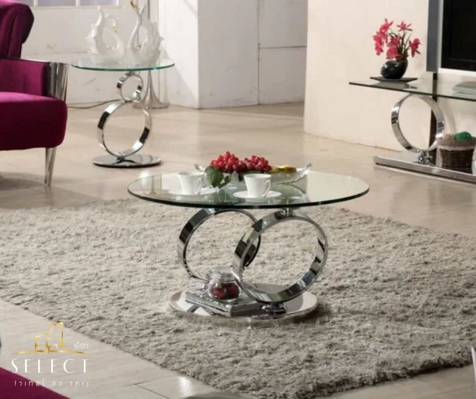 שולחן סלון AY-8857 זכוכית שקופה – תמונה 13